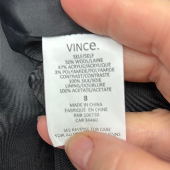 Vince Versatile Black Women's Jacket. Size 8 - Picture 8 of 8